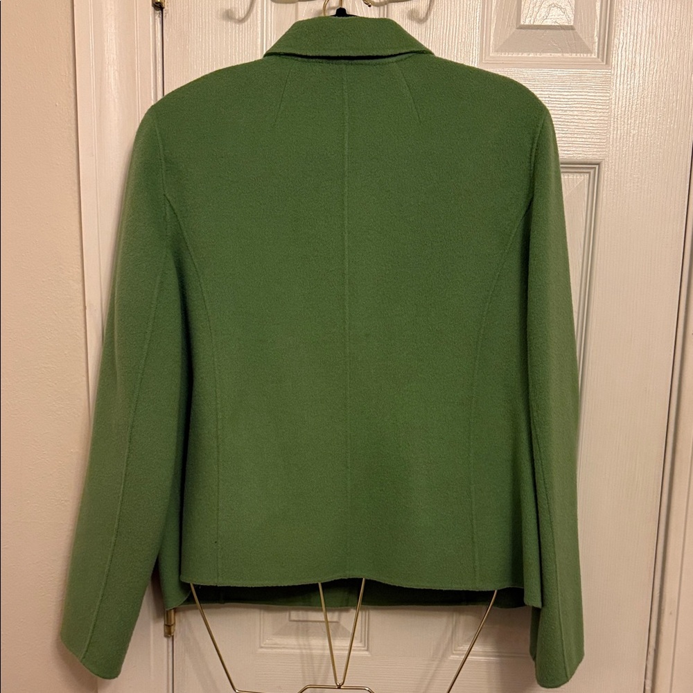 Talbots Green Wool Blend Long Sleeve Button Down Women's Cardigan Sweater - Picture 5 of 10